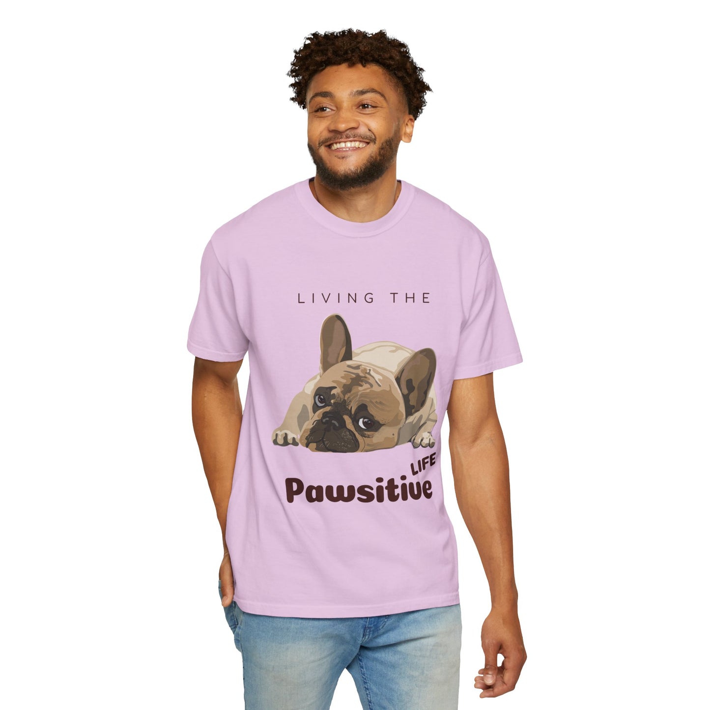 Pawsitive Life T-Shirt — Cute French Bulldog Graphic Tee