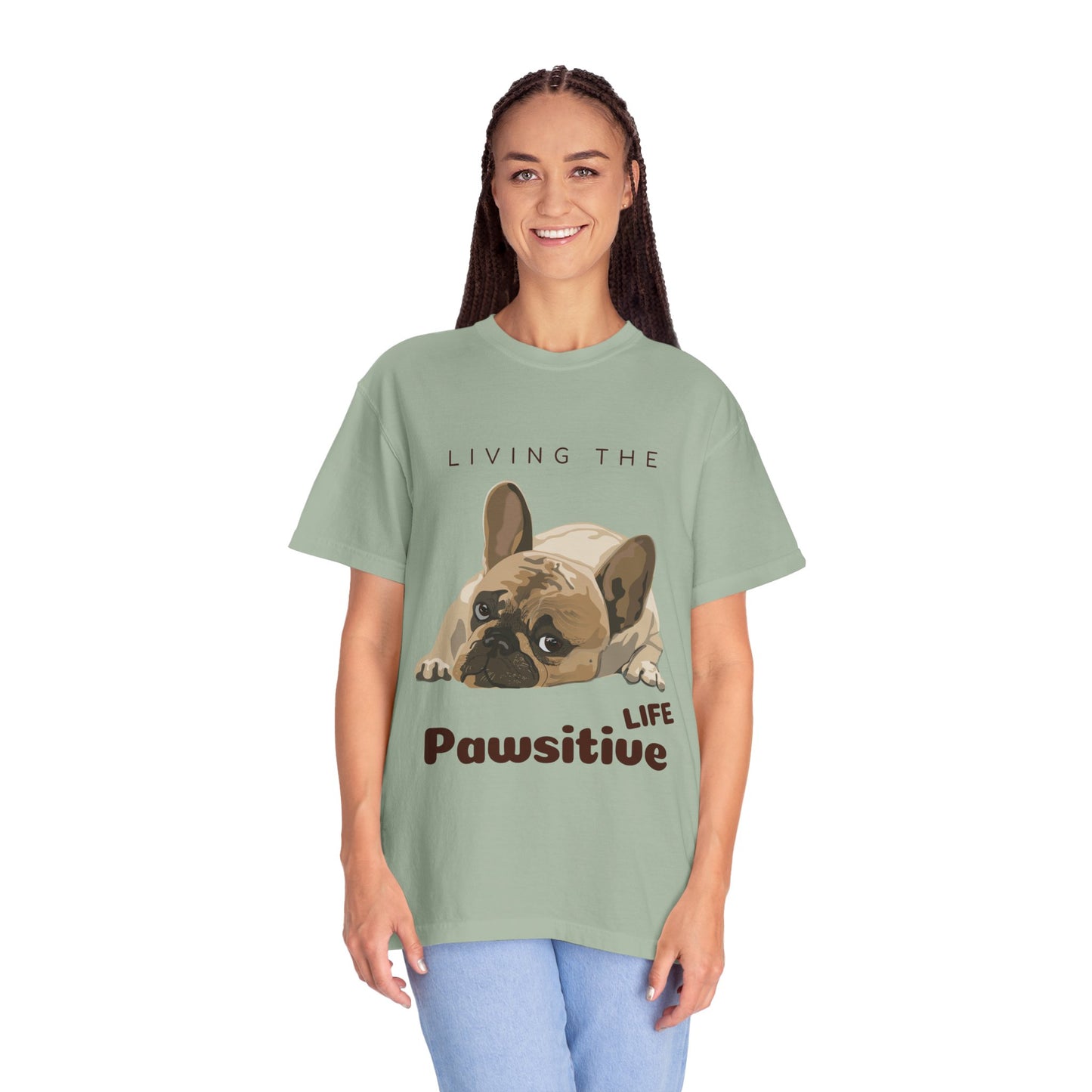 Pawsitive Life T-Shirt — Cute French Bulldog Graphic Tee