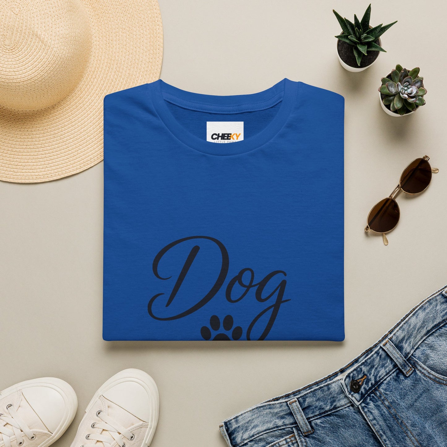 Dog Mom T-Shirt - Paw Print Graphic Tee for Dog Lovers