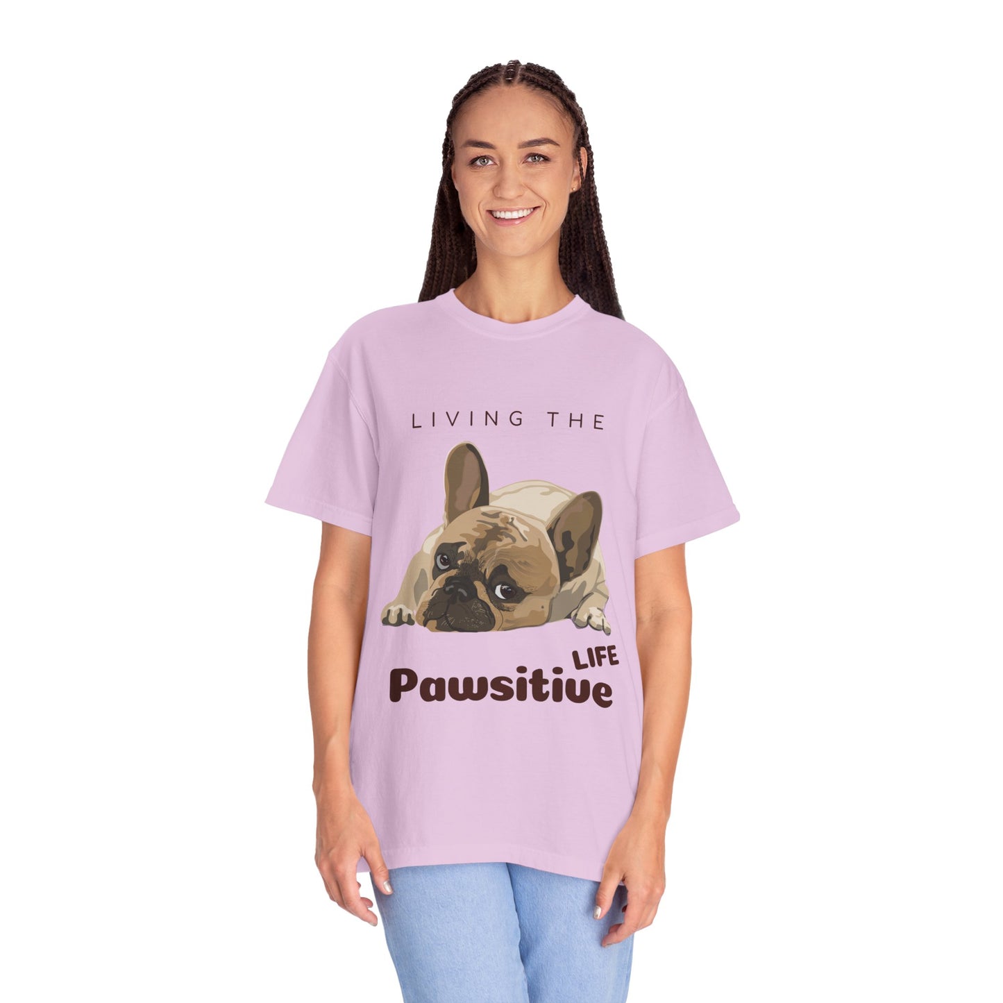 Pawsitive Life T-Shirt — Cute French Bulldog Graphic Tee