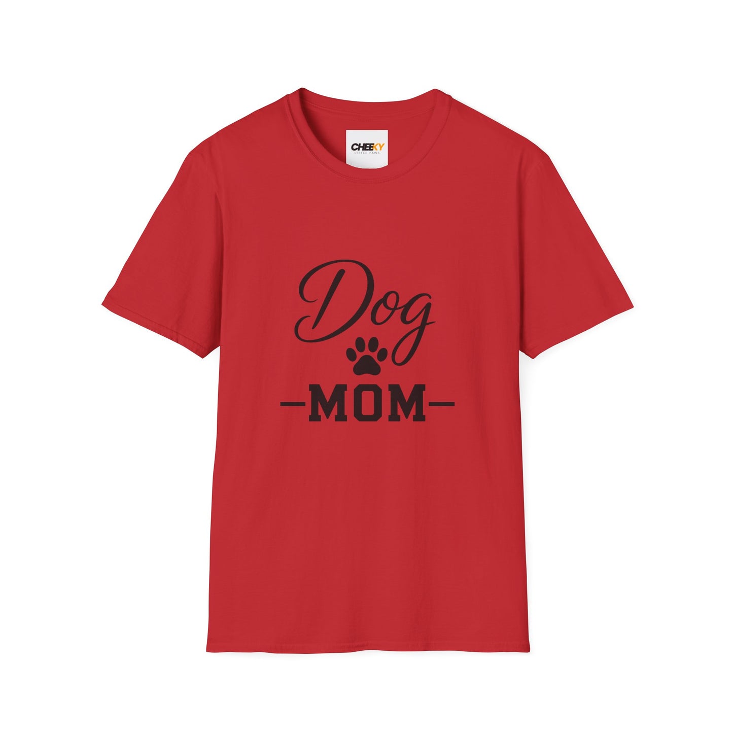Dog Mom T-Shirt - Paw Print Graphic Tee for Dog Lovers