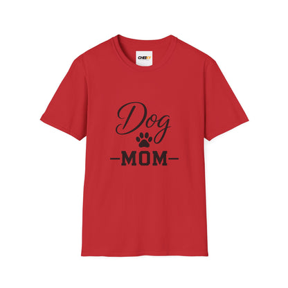 Dog Mom T-Shirt - Paw Print Graphic Tee for Dog Lovers