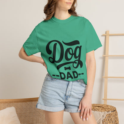 Dog Dad T‑Shirt — Retro Script Pet Lover Tee