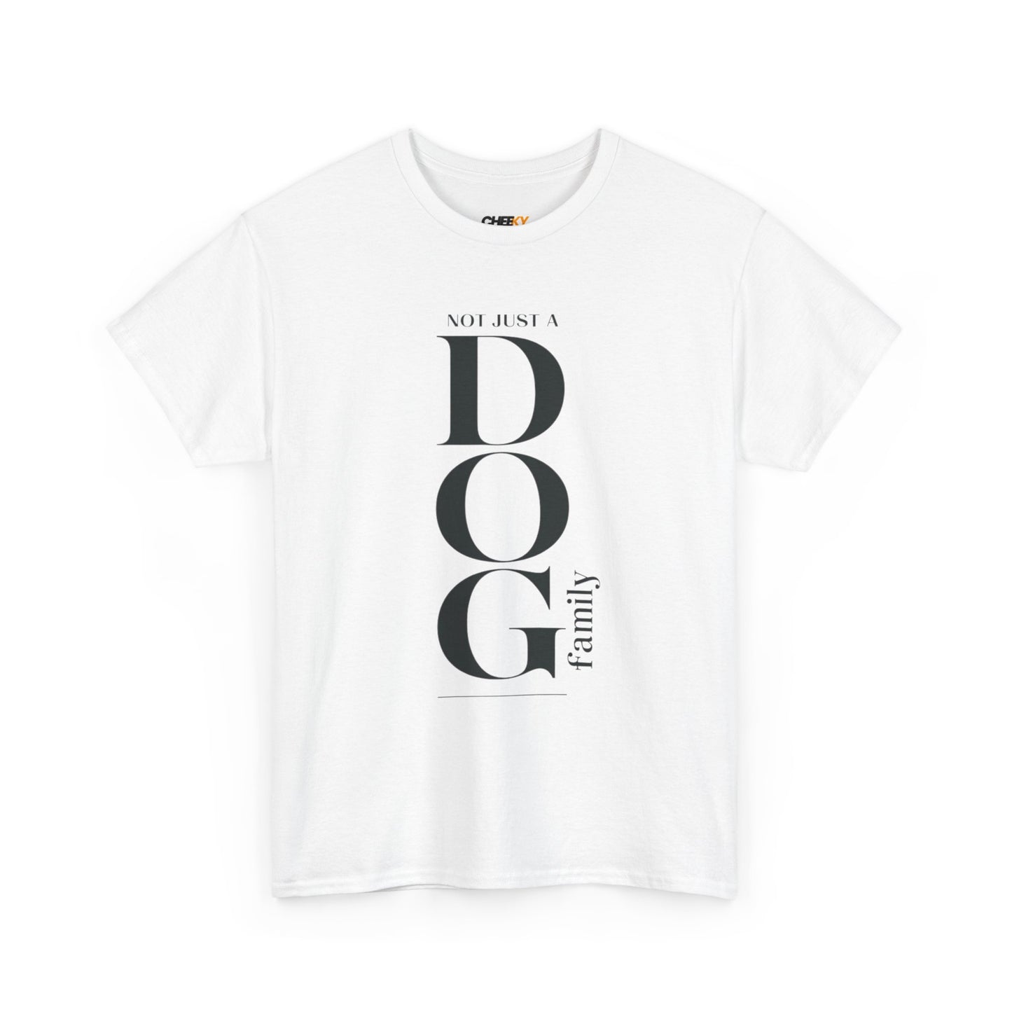 Dog Family Tee – Vertical "DOG" Typography Graphic Shirt