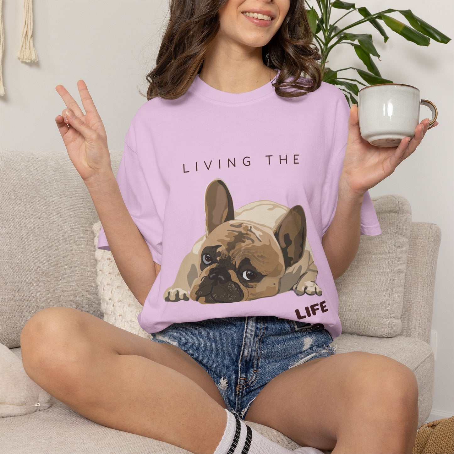 Pawsitive Life T-Shirt — Cute French Bulldog Graphic Tee