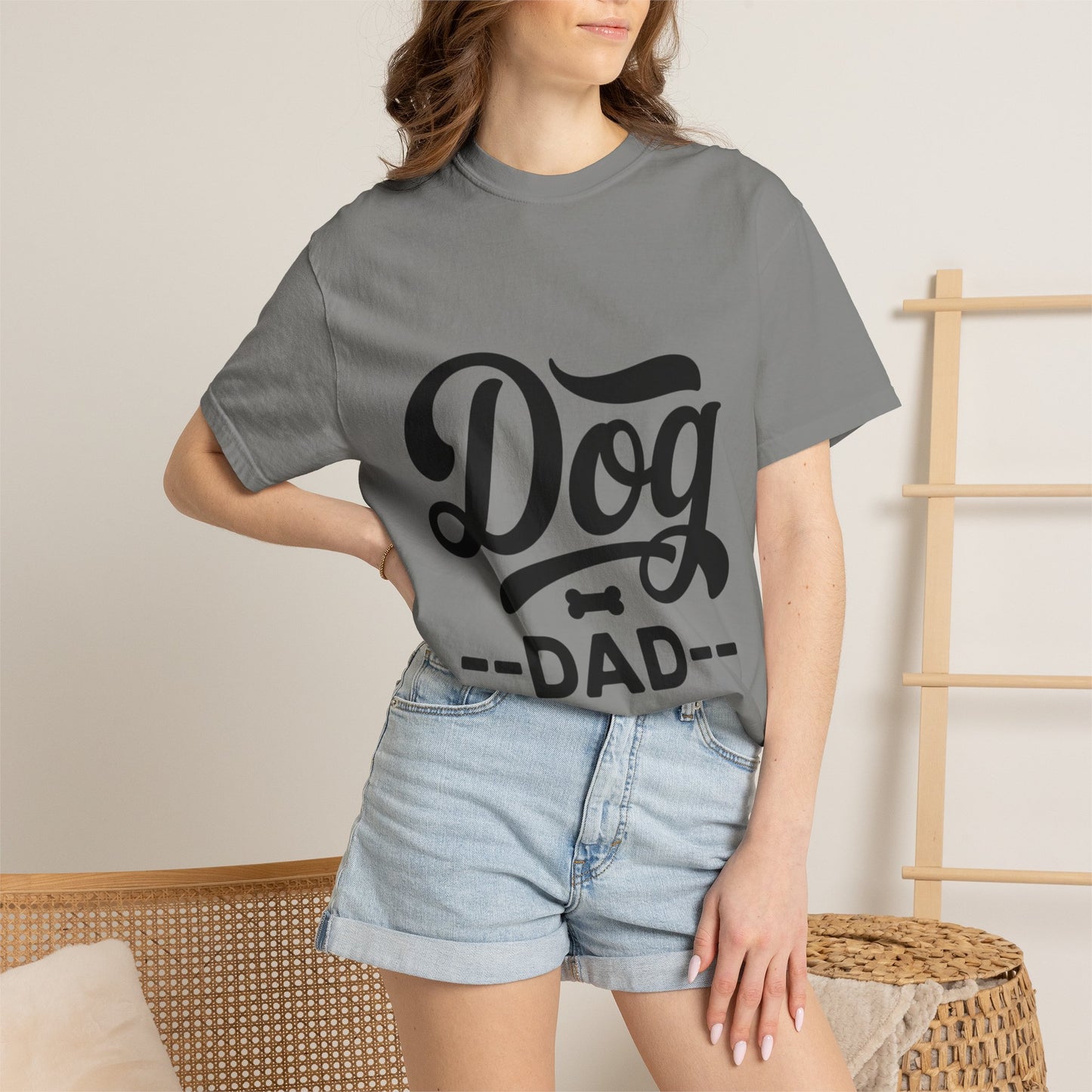 Dog Dad T‑Shirt — Retro Script Pet Lover Tee