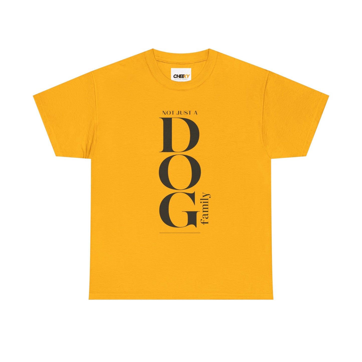 Dog Family Tee – Vertical "DOG" Typography Graphic Shirt