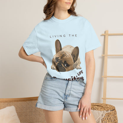 Pawsitive Life T-Shirt — Cute French Bulldog Graphic Tee