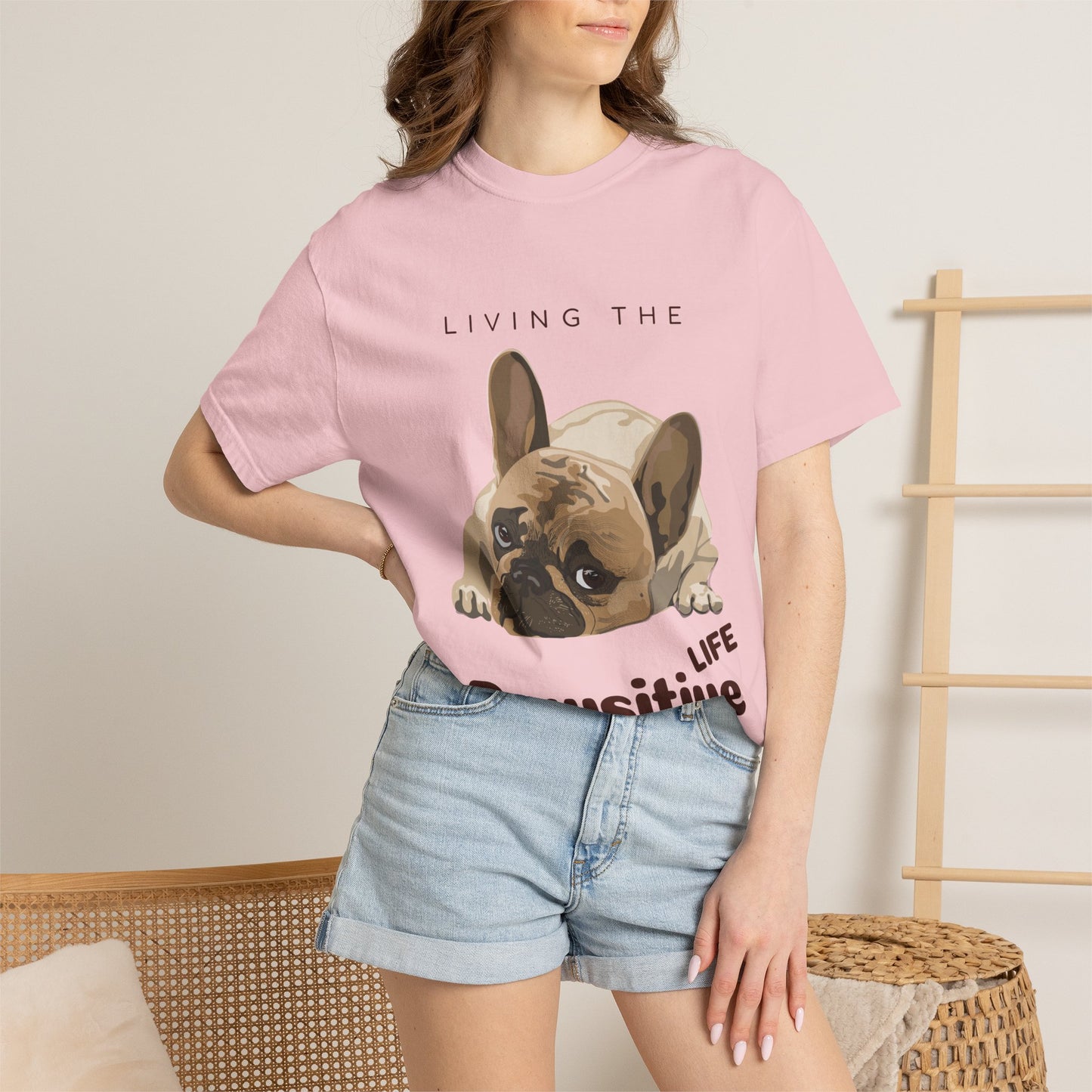 Pawsitive Life T-Shirt — Cute French Bulldog Graphic Tee