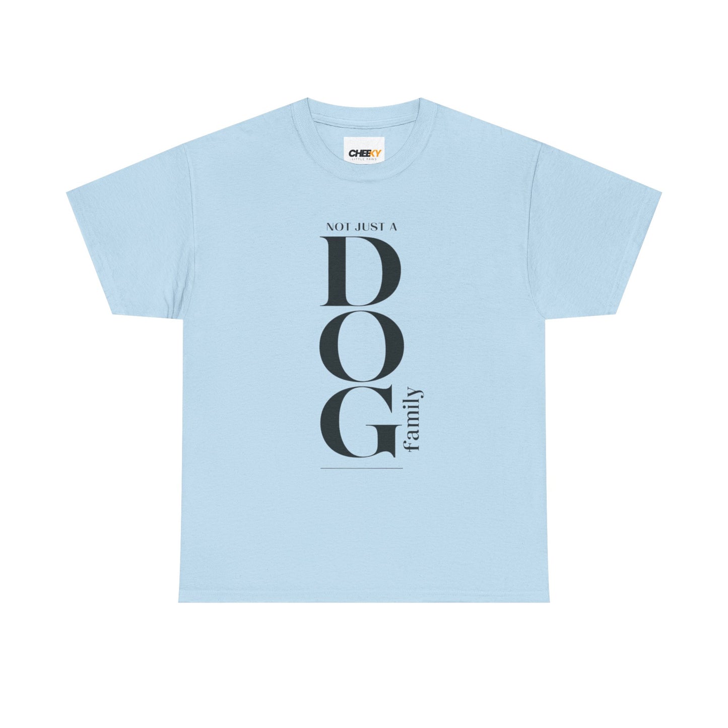 Dog Family Tee – Vertical "DOG" Typography Graphic Shirt