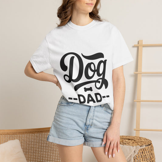 Dog Dad T‑Shirt — Retro Script Pet Lover Tee