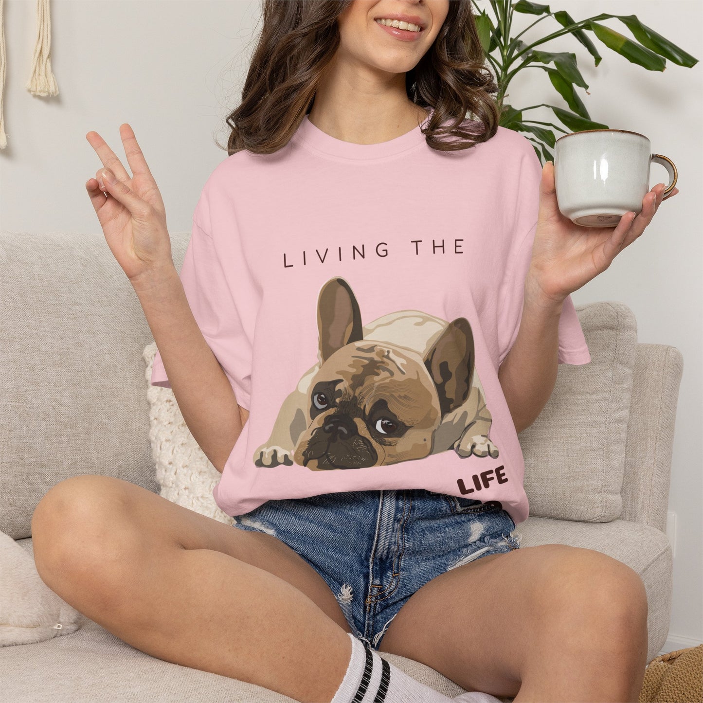 Pawsitive Life T-Shirt — Cute French Bulldog Graphic Tee