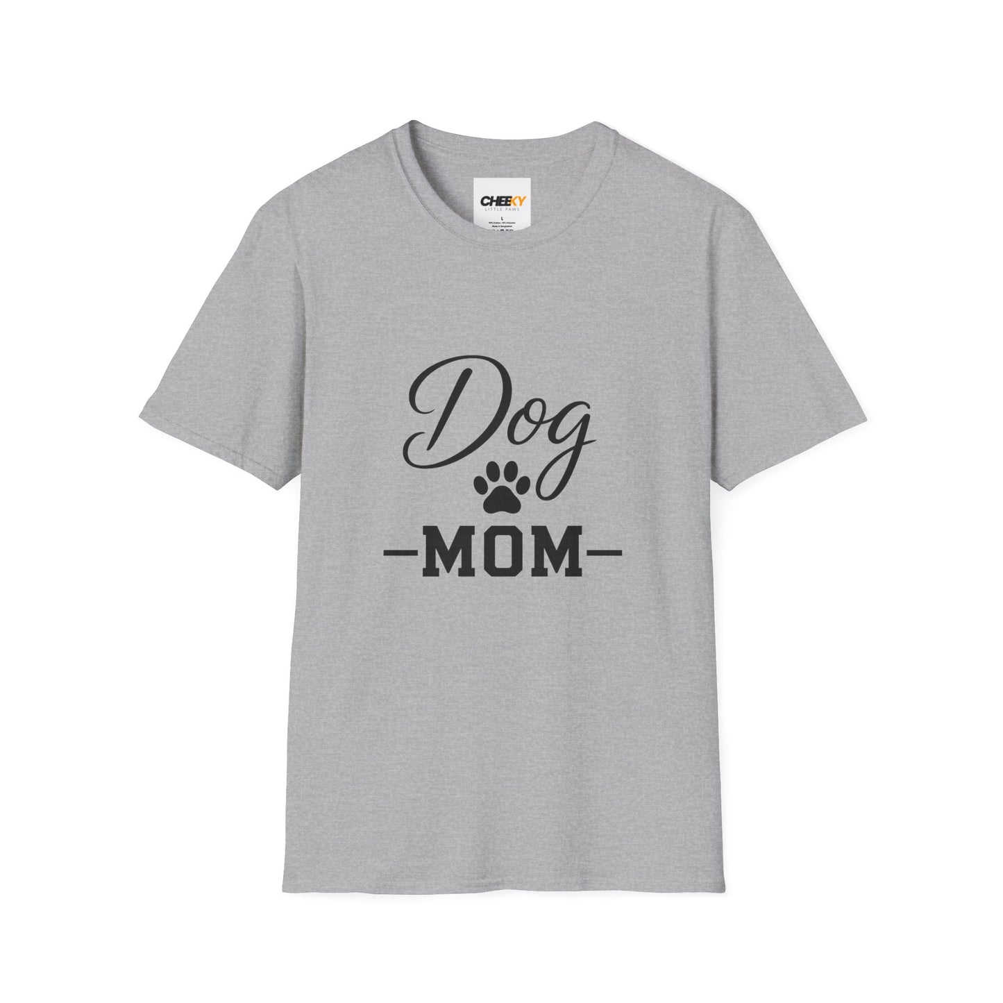 Dog Mom T-Shirt - Paw Print Graphic Tee for Dog Lovers