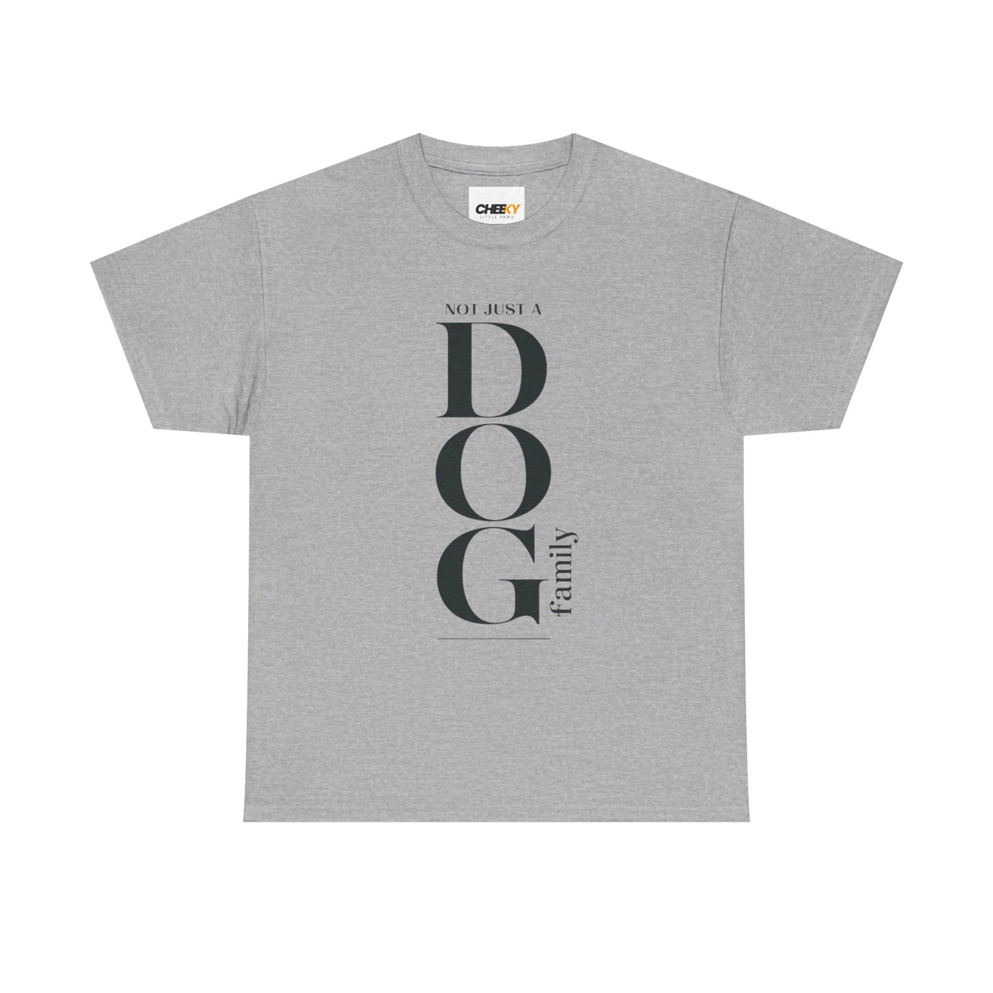 Dog Family Tee – Vertical "DOG" Typography Graphic Shirt