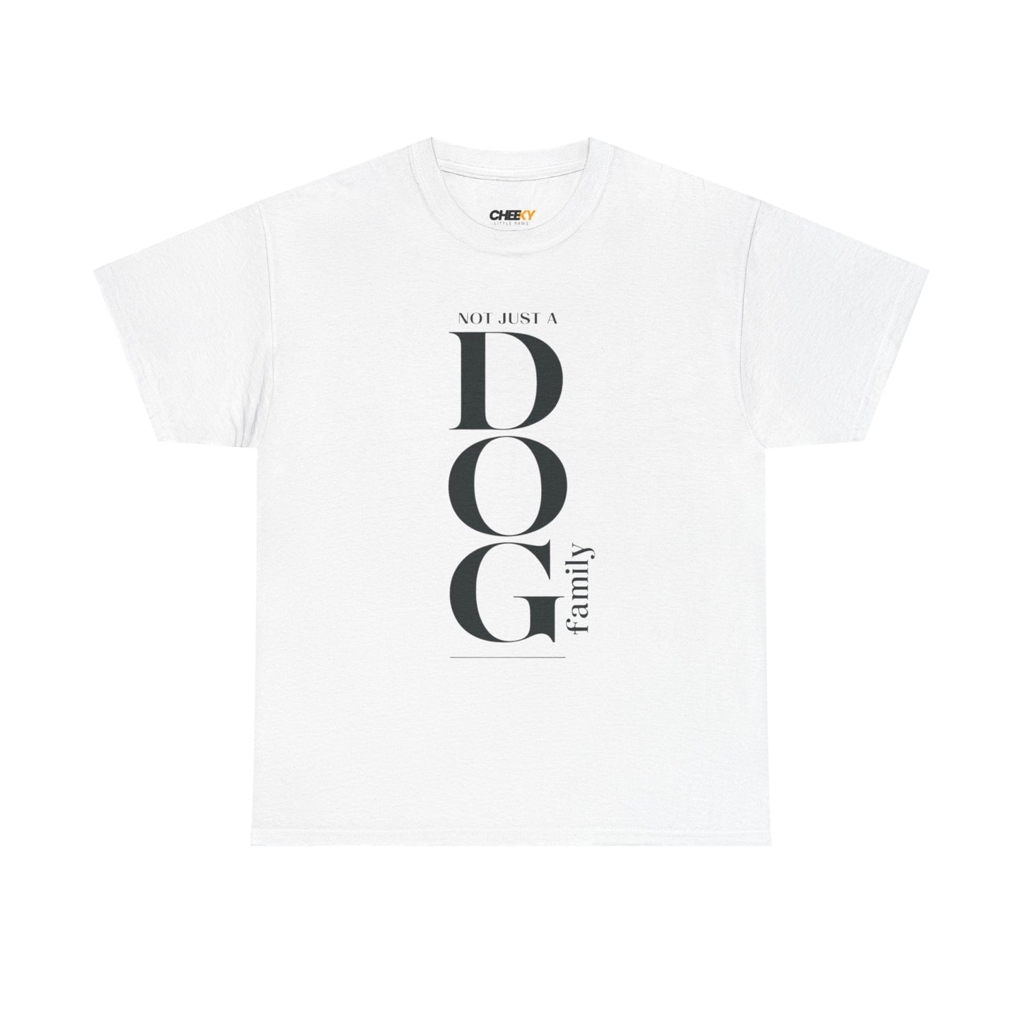 Dog Family Tee – Vertical "DOG" Typography Graphic Shirt