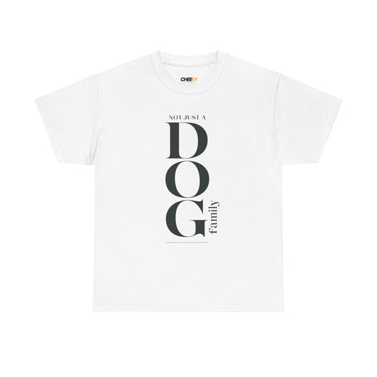 Dog Family Tee – Vertical "DOG" Typography Graphic Shirt