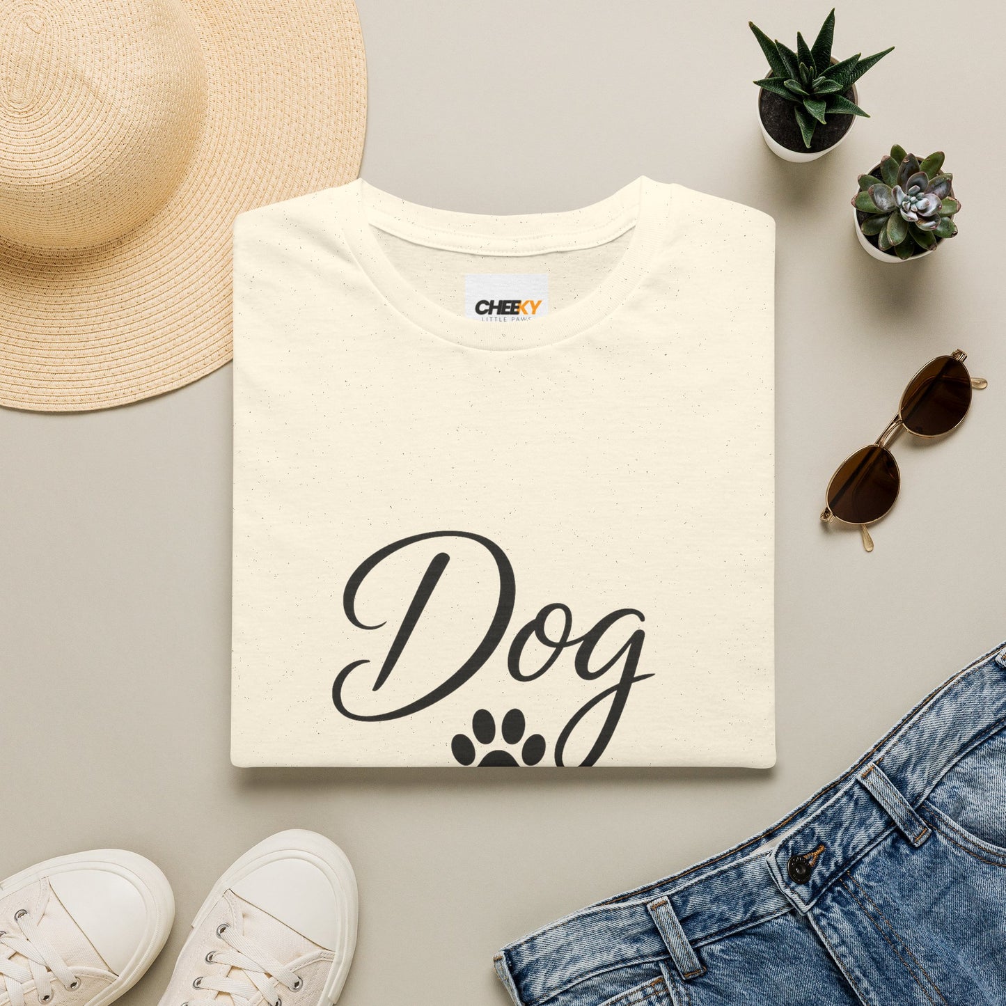 Dog Mom T-Shirt - Paw Print Graphic Tee for Dog Lovers