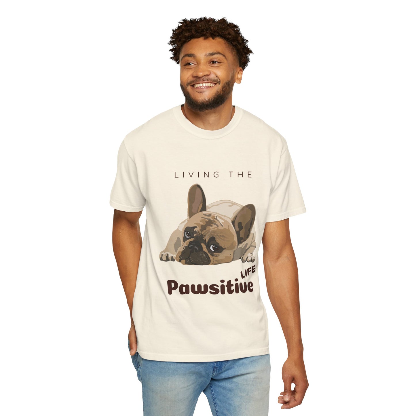 Pawsitive Life T-Shirt — Cute French Bulldog Graphic Tee