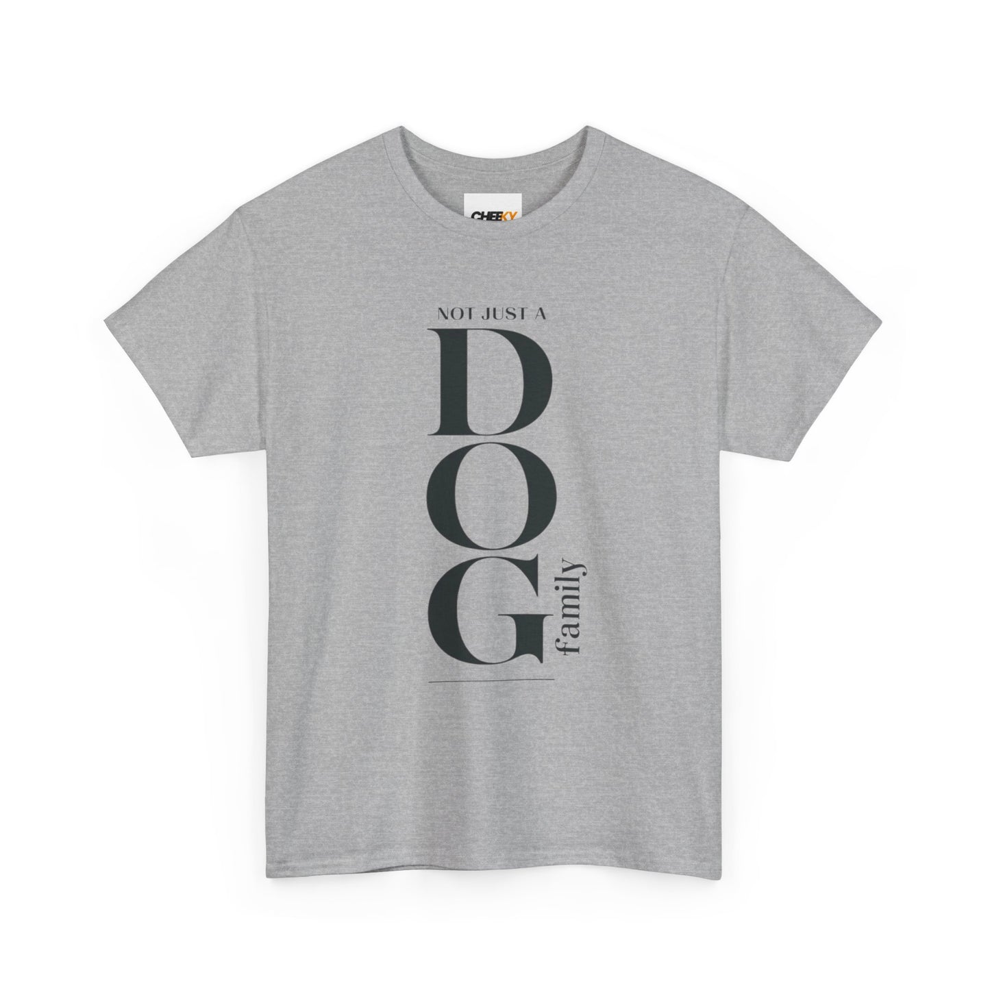 Dog Family Tee – Vertical "DOG" Typography Graphic Shirt