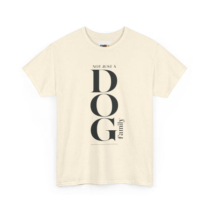 Dog Family Tee – Vertical "DOG" Typography Graphic Shirt