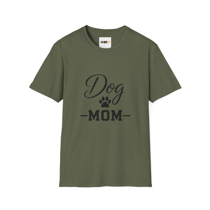 Dog Mom T-Shirt - Paw Print Graphic Tee for Dog Lovers