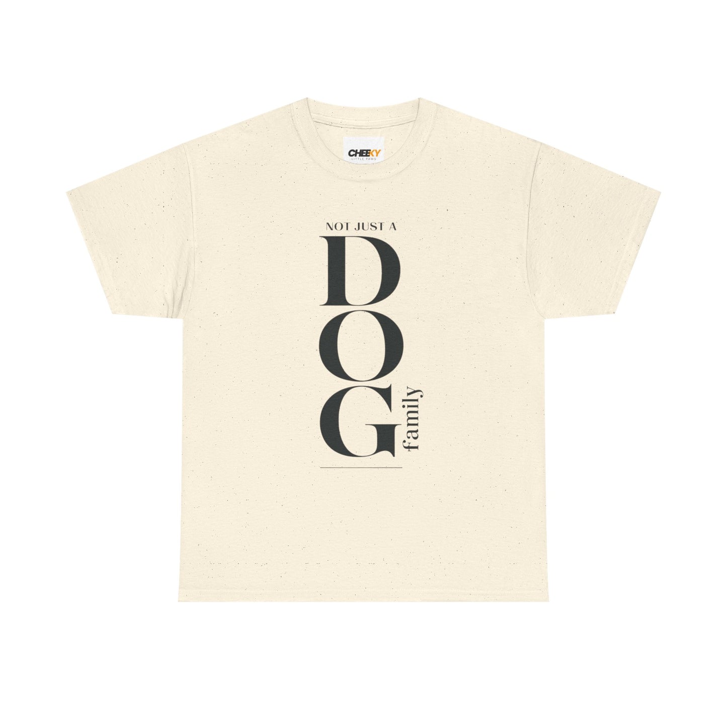 Dog Family Tee – Vertical "DOG" Typography Graphic Shirt